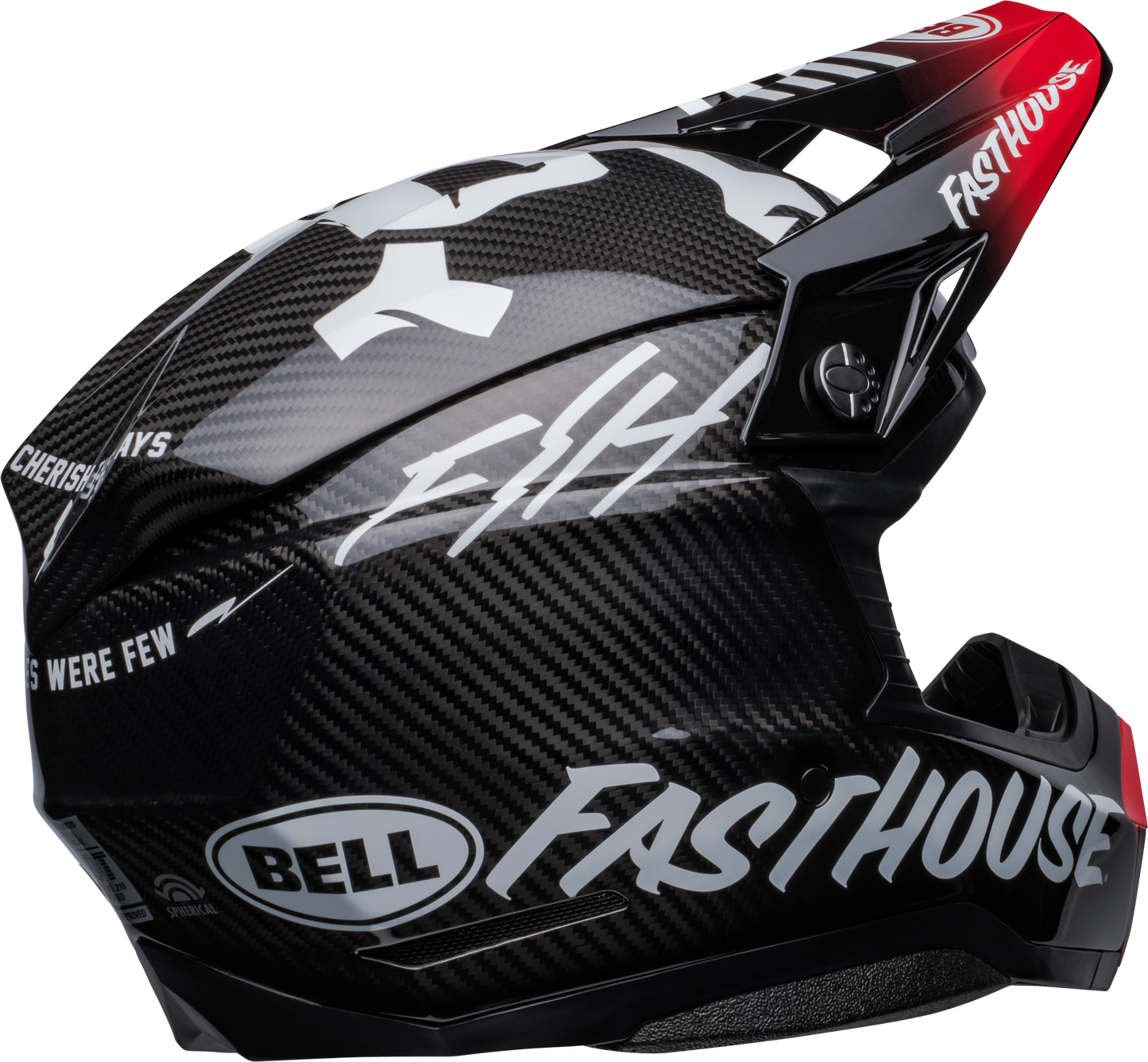 BELL 2024 MOTO-10 SPHERICAL FASTHOUSE PRIVATEER BLACK/RED HELMET