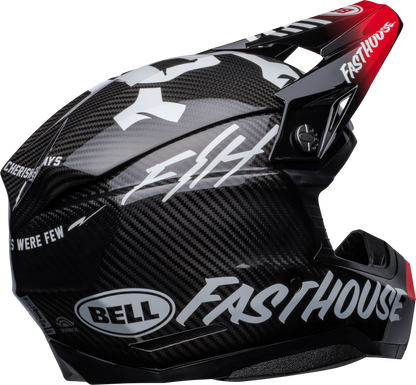 BELL 2024 MOTO-10 SPHERICAL FASTHOUSE PRIVATEER BLACK/RED HELMET