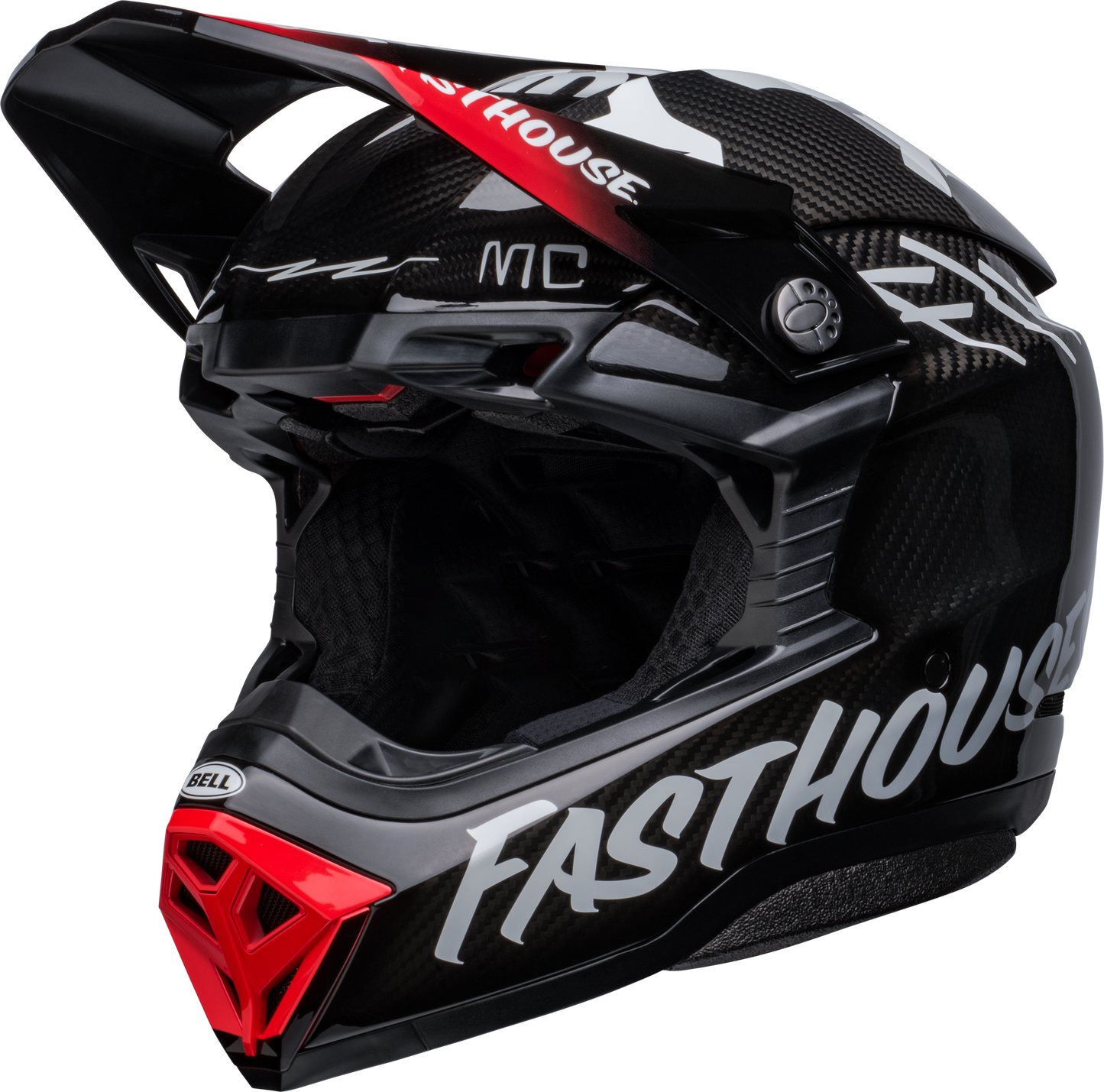 BELL 2024 MOTO-10 SPHERICAL FASTHOUSE PRIVATEER BLACK/RED HELMET