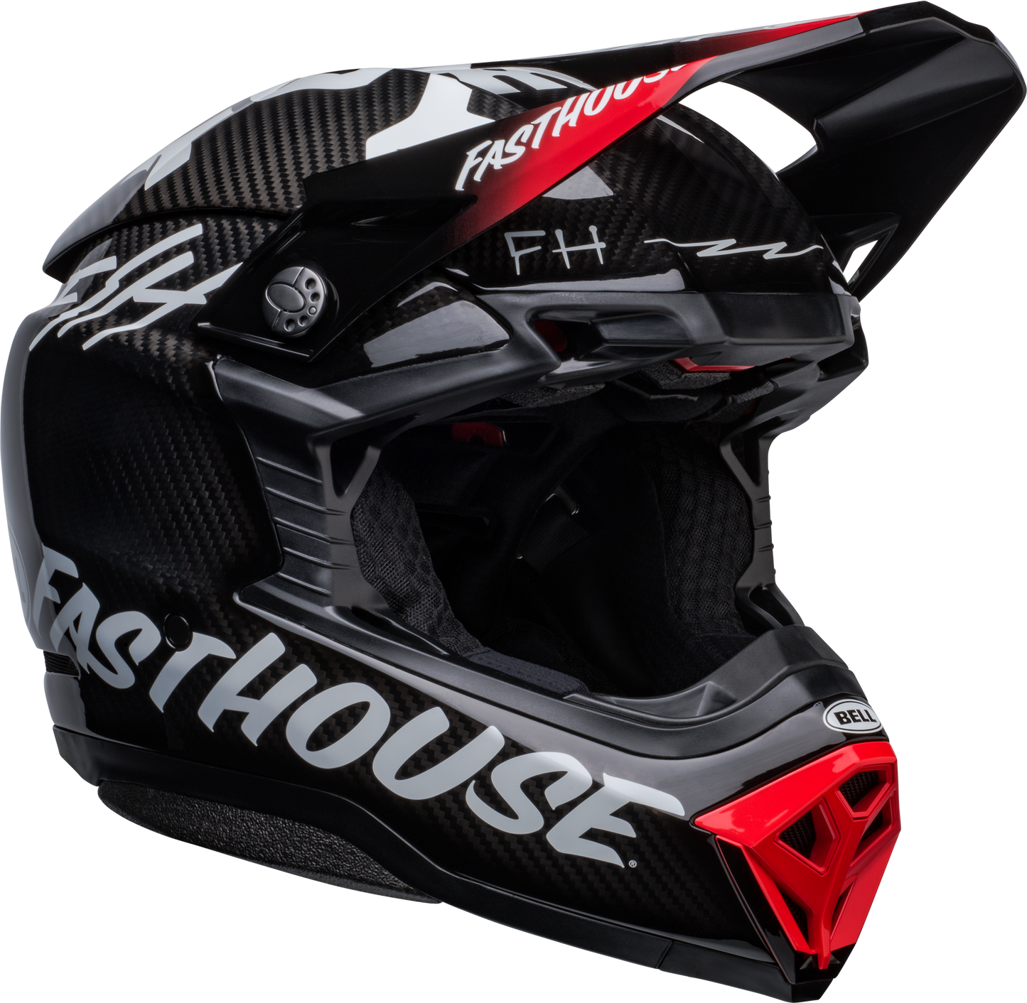 BELL 2024 MOTO-10 SPHERICAL FASTHOUSE PRIVATEER BLACK/RED HELMET