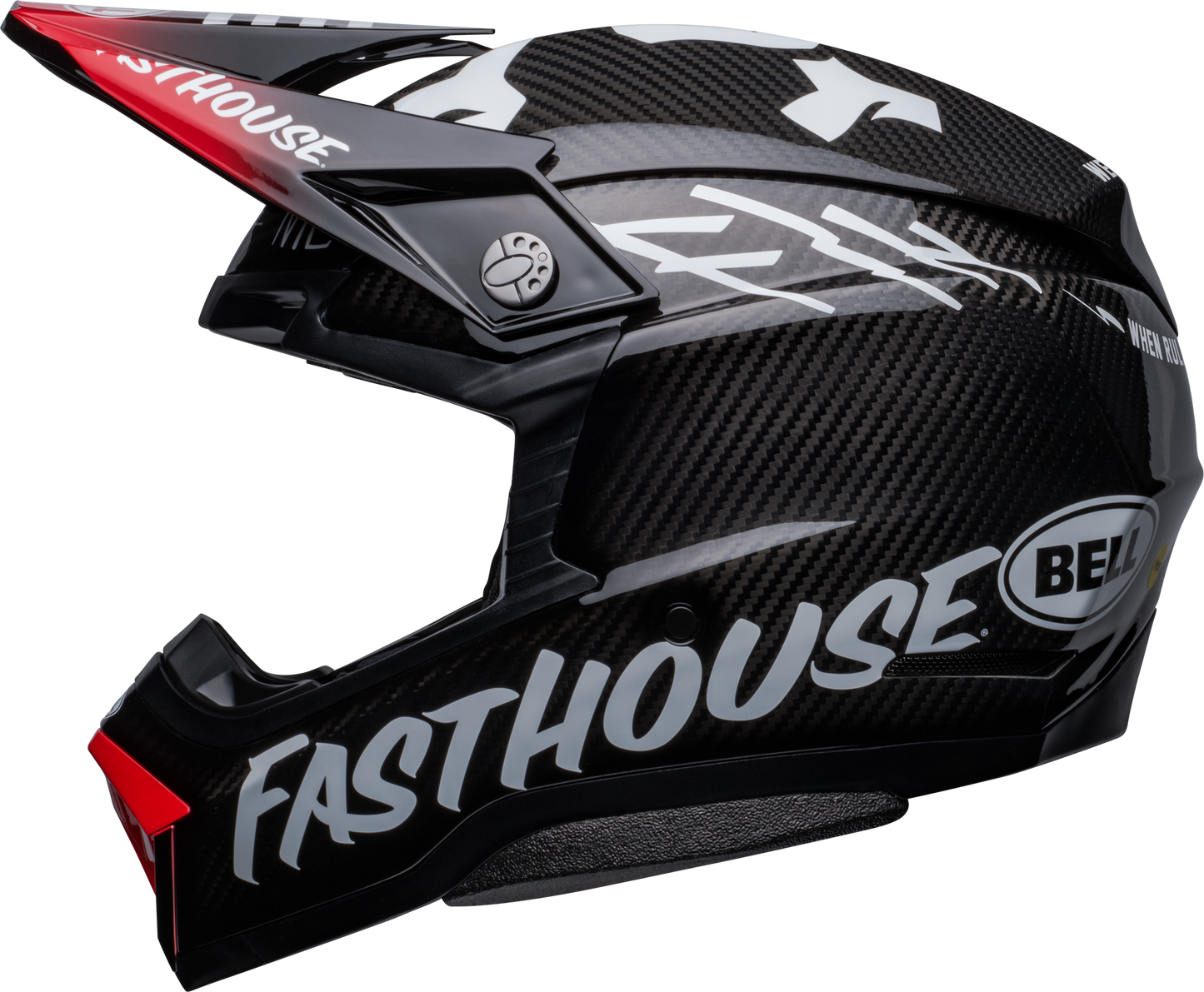 BELL 2024 MOTO-10 SPHERICAL FASTHOUSE PRIVATEER BLACK/RED HELMET