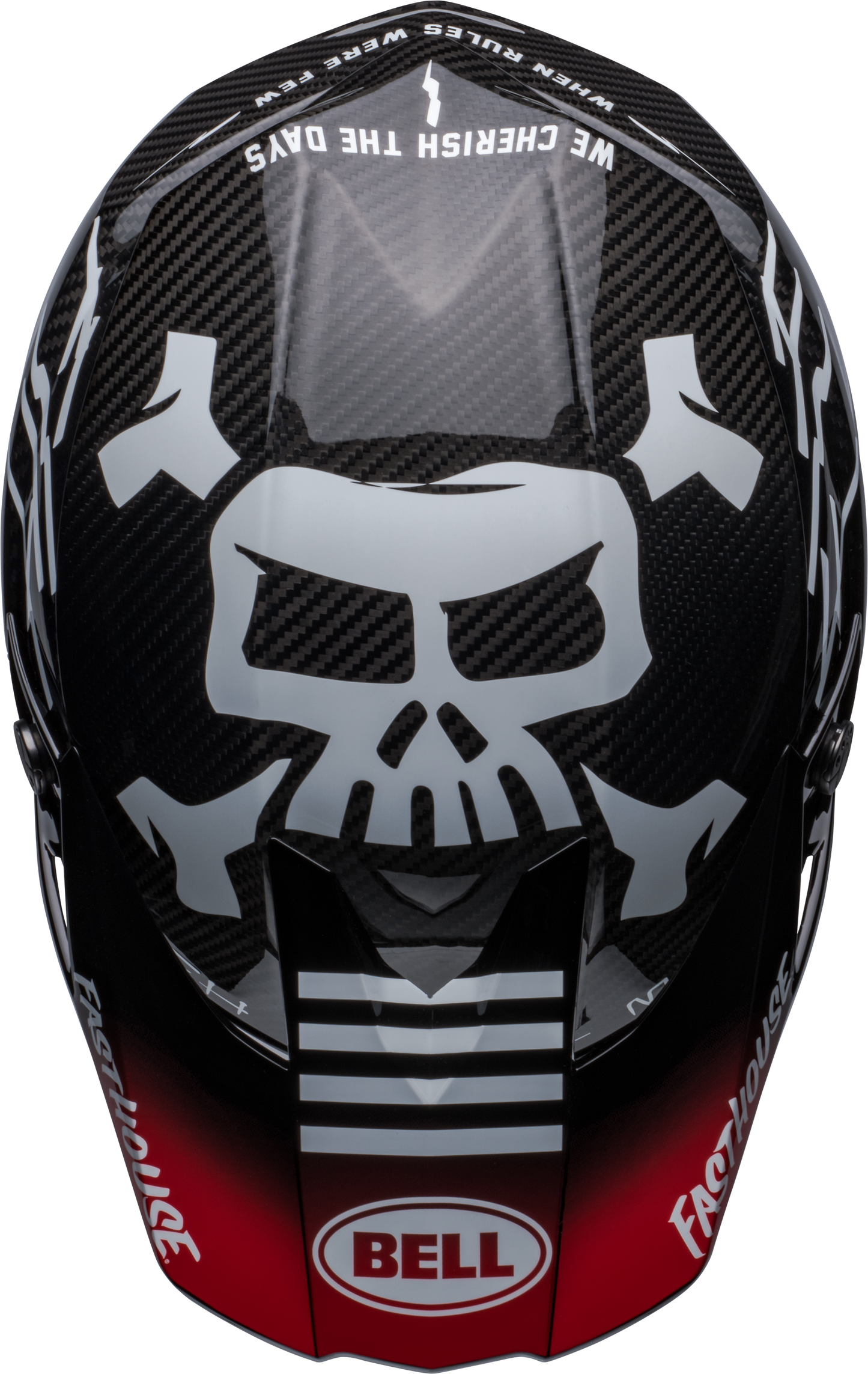 BELL 2024 MOTO-10 SPHERICAL FASTHOUSE PRIVATEER BLACK/RED HELMET