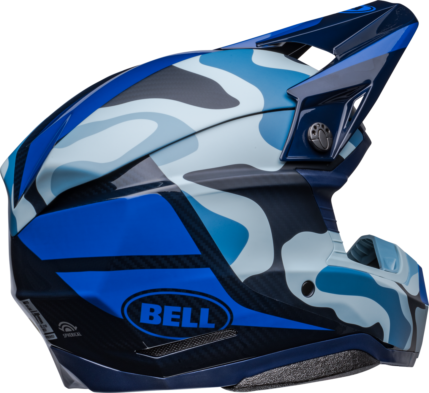 BELL MOTO-10 SPHERICAL FERRANDIS MECHANT DARK BLUE/LIGHT BLUE HELMET