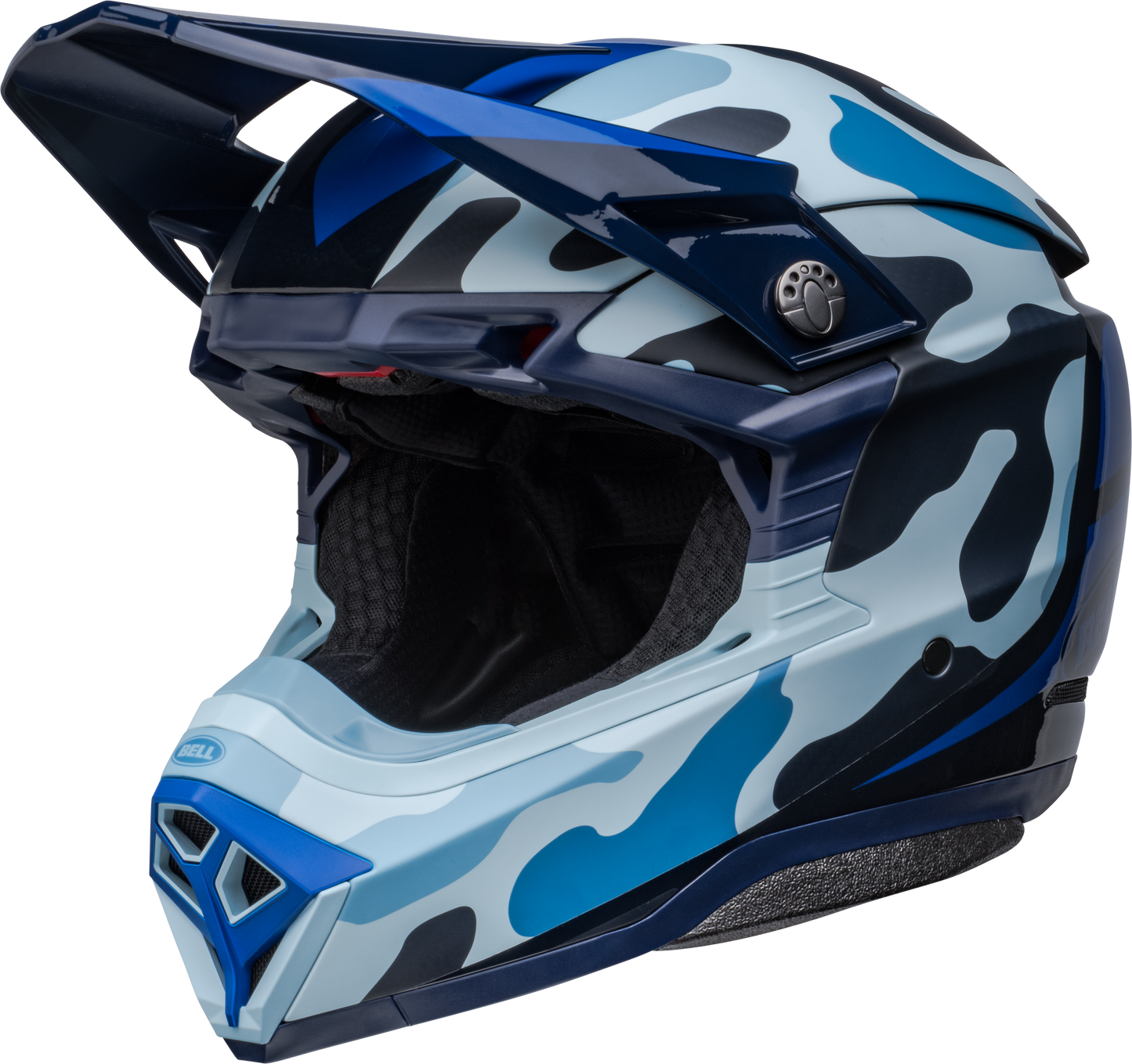 BELL MOTO-10 SPHERICAL FERRANDIS MECHANT DARK BLUE/LIGHT BLUE HELMET