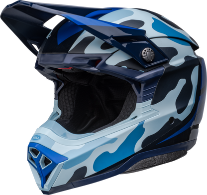 BELL MOTO-10 SPHERICAL FERRANDIS MECHANT DARK BLUE/LIGHT BLUE HELMET