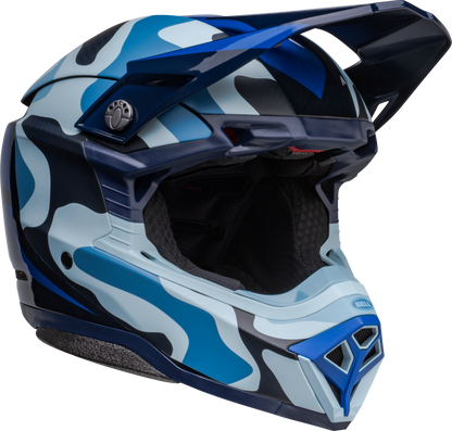 BELL MOTO-10 SPHERICAL FERRANDIS MECHANT DARK BLUE/LIGHT BLUE HELMET