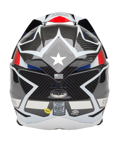 BELL 2025 MOTO-10 SPHERICAL RENEN RAYCON MATTE/GLOSS BLACK/WHITE HELMET