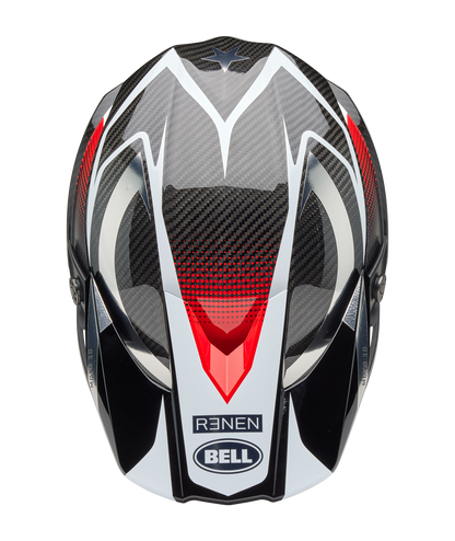 BELL 2025 MOTO-10 SPHERICAL RENEN RAYCON MATTE/GLOSS BLACK/WHITE HELMET