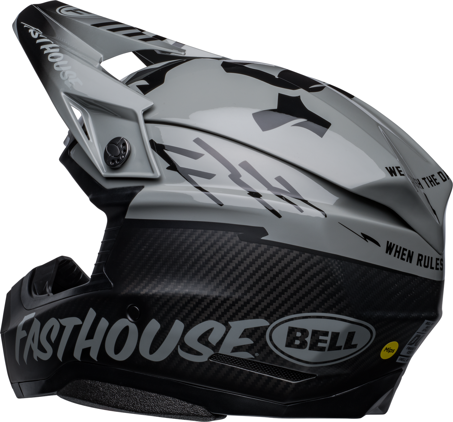 BELL 2024 LE MOTO-10 SPHERICAL FASTHOUSE BMF GREY/BLACK HELMET