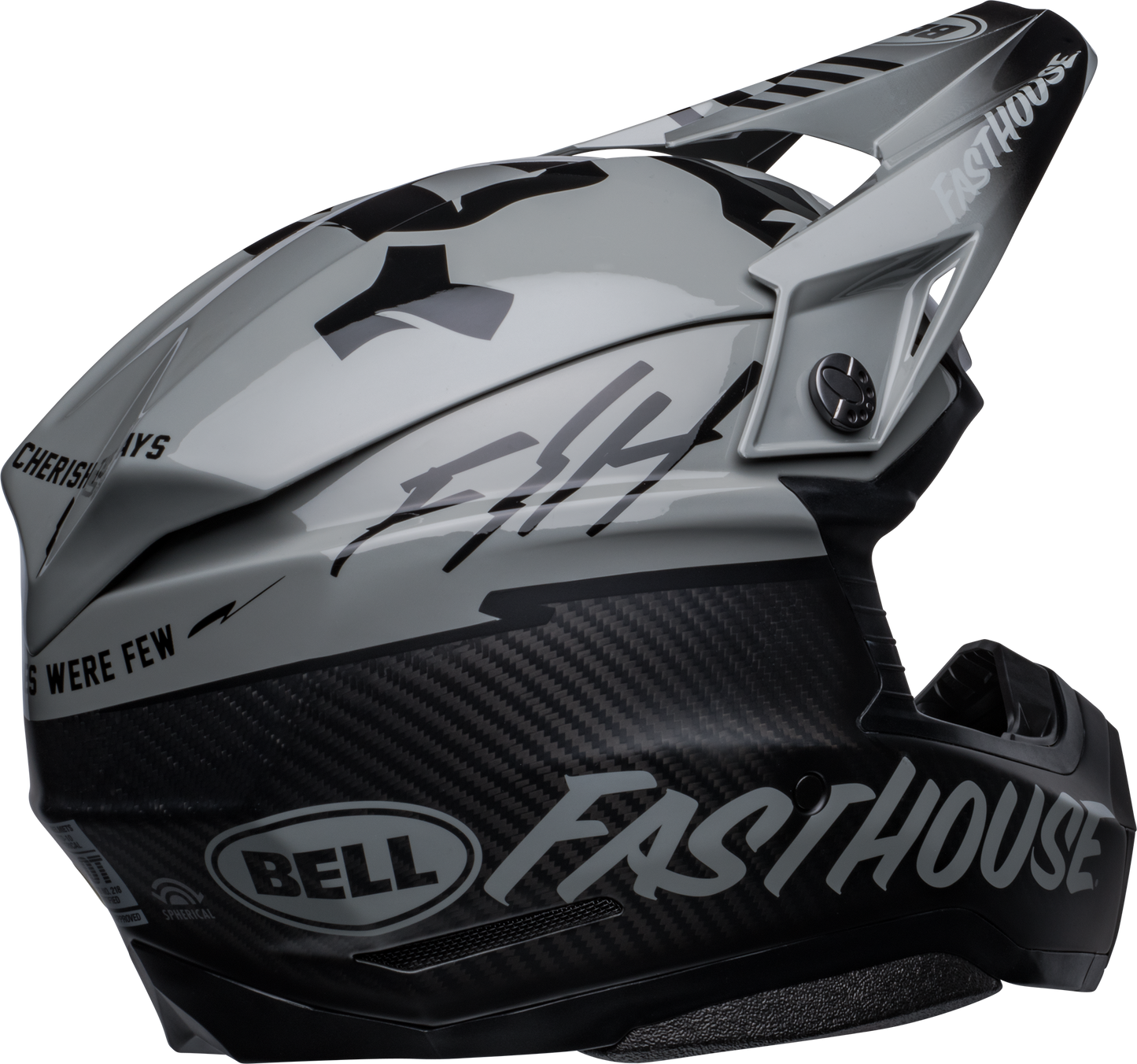 BELL 2024 LE MOTO-10 SPHERICAL FASTHOUSE BMF GREY/BLACK HELMET