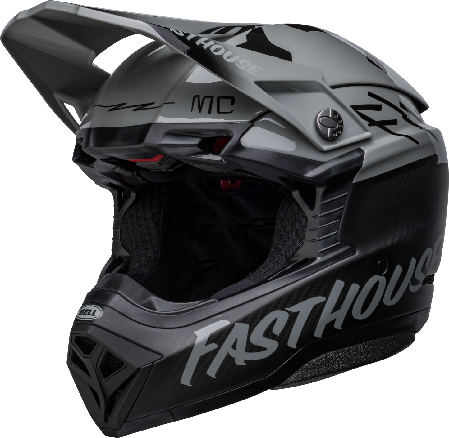 BELL 2024 LE MOTO-10 SPHERICAL FASTHOUSE BMF GREY/BLACK HELMET