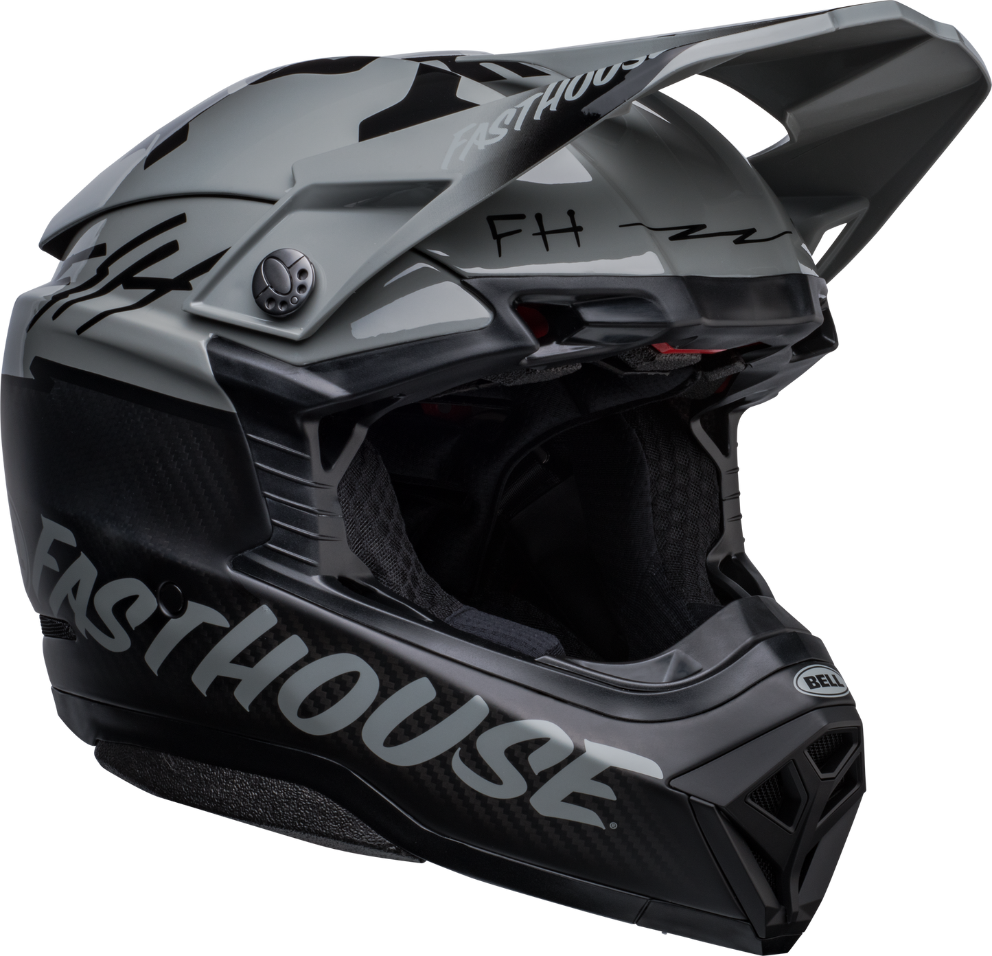 BELL 2024 LE MOTO-10 SPHERICAL FASTHOUSE BMF GREY/BLACK HELMET