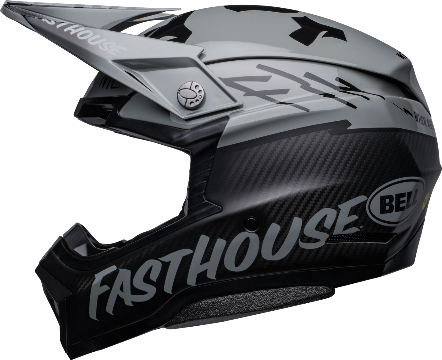 BELL 2024 LE MOTO-10 SPHERICAL FASTHOUSE BMF GREY/BLACK HELMET