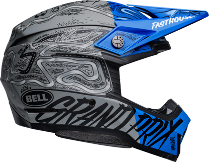 BELL LE MOTO-10 SPHERICAL FASTHOUSE DAY IN THE DIRT BLUE/GREY HELMET