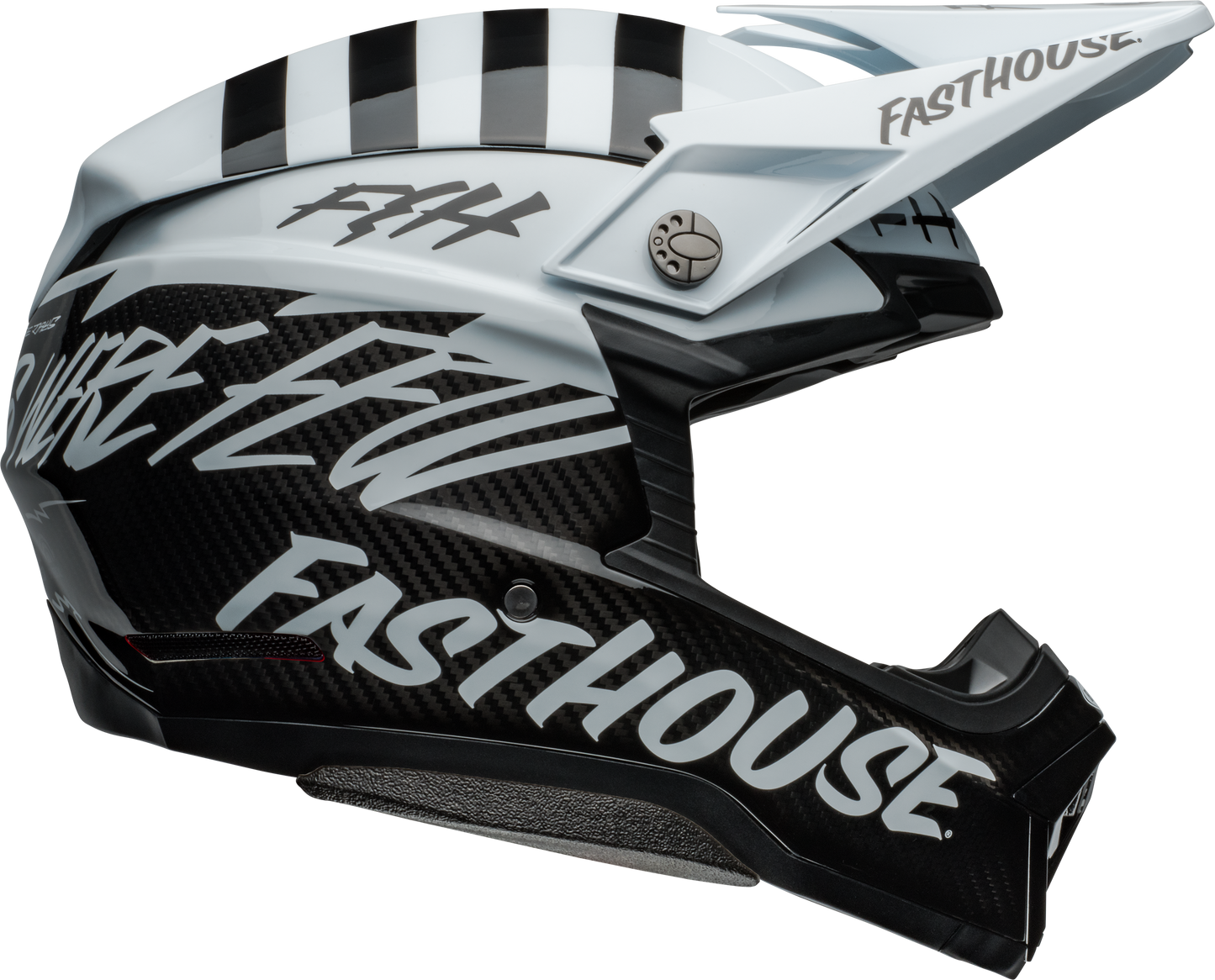 BELL MOTO-10 SPHERICAL FASTHOUSE MOD SQUAD WHITE/BLACK HELMET