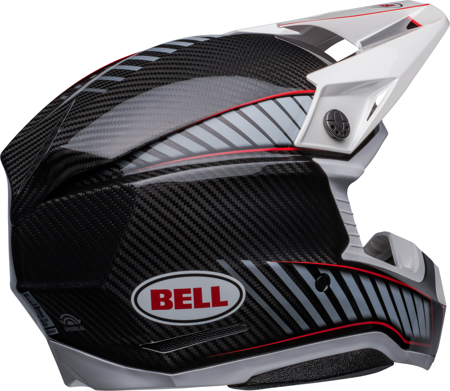 BELL 2024 MOTO-10 SPHERICAL RHYTHM WHITE/BLACK HELMET