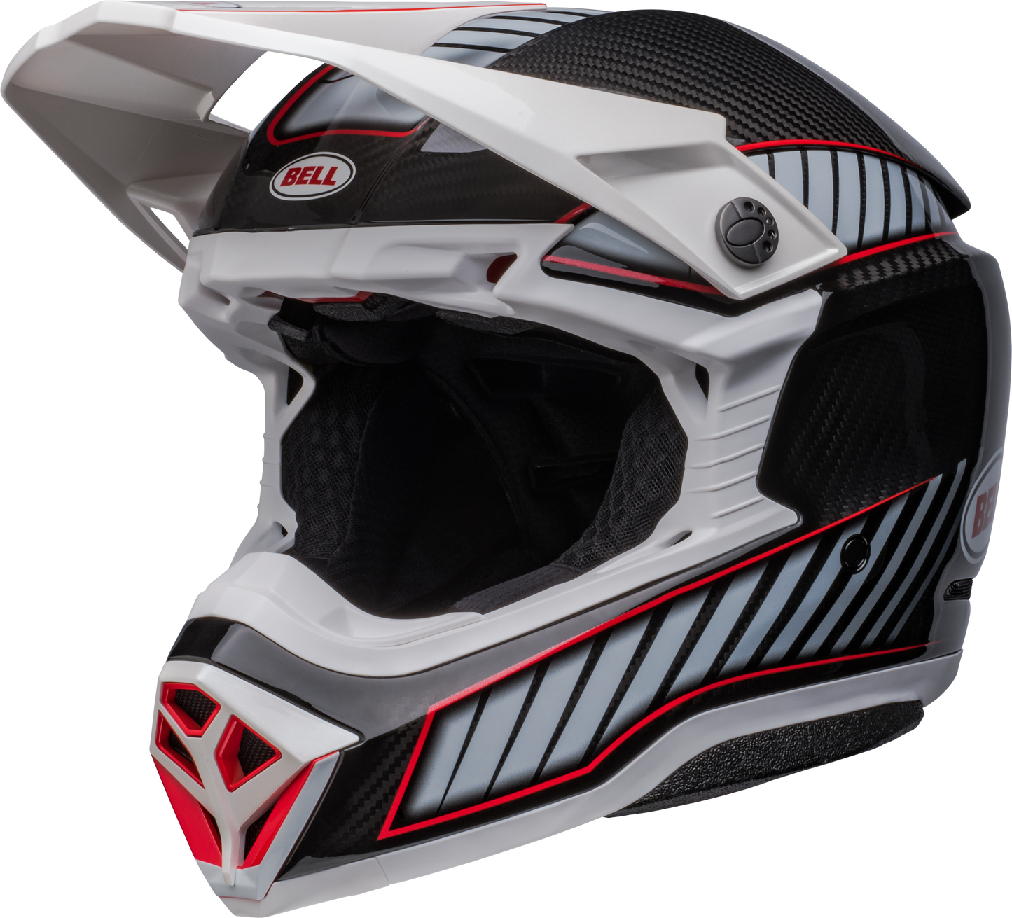 BELL 2024 MOTO-10 SPHERICAL RHYTHM WHITE/BLACK HELMET