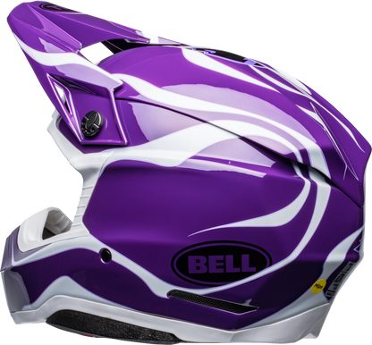 BELL LE MOTO-10 SPHERICAL SLAYCO PURPLE/WHITE HELMET