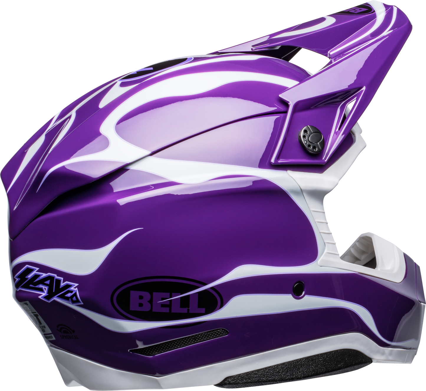 BELL LE MOTO-10 SPHERICAL SLAYCO PURPLE/WHITE HELMET