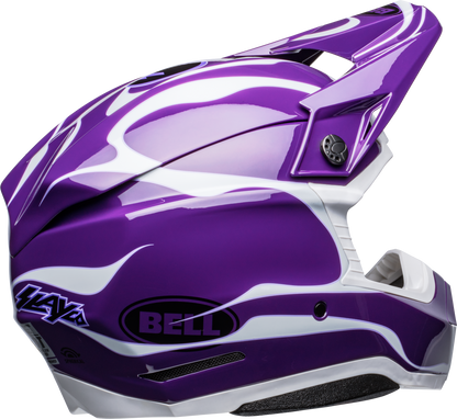 BELL LE MOTO-10 SPHERICAL SLAYCO PURPLE/WHITE HELMET