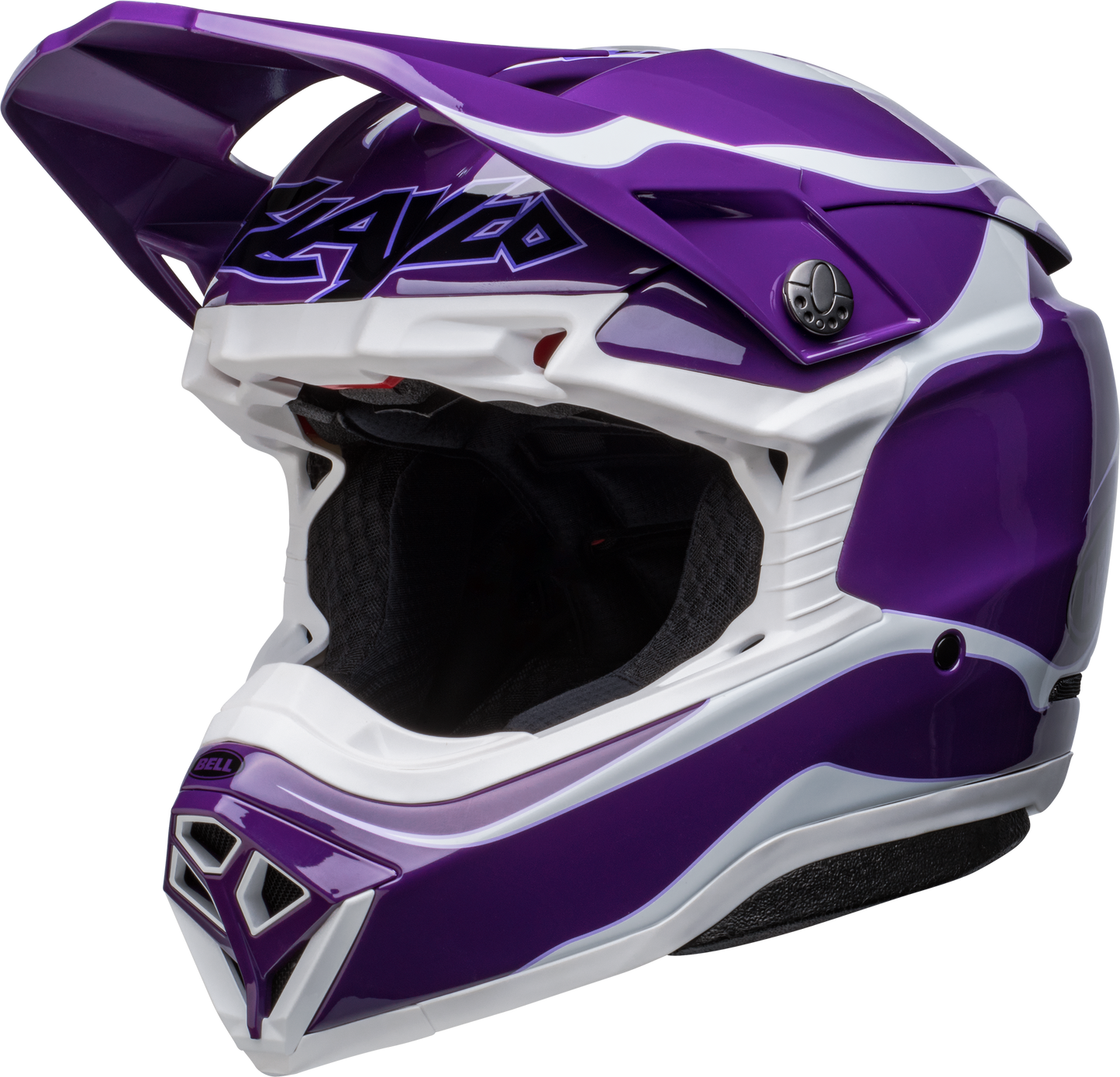 BELL LE MOTO-10 SPHERICAL SLAYCO PURPLE/WHITE HELMET