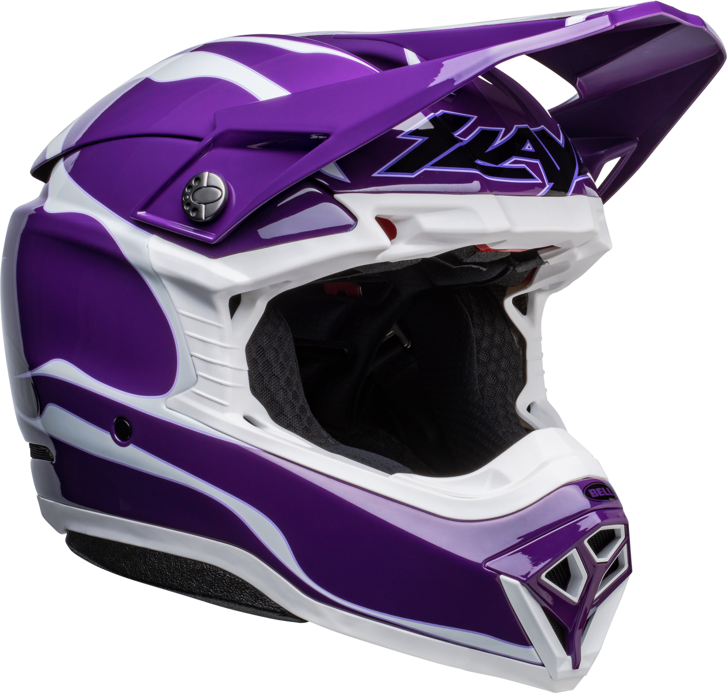 BELL LE MOTO-10 SPHERICAL SLAYCO PURPLE/WHITE HELMET