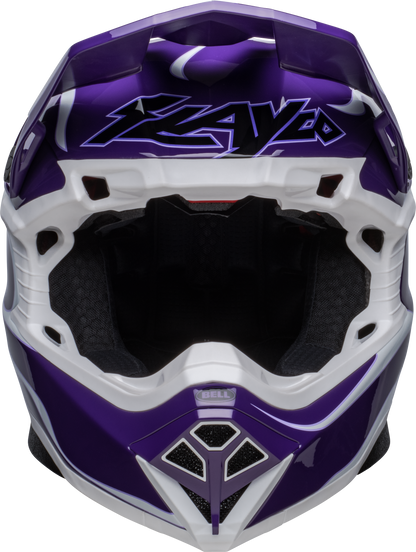 BELL LE MOTO-10 SPHERICAL SLAYCO PURPLE/WHITE HELMET