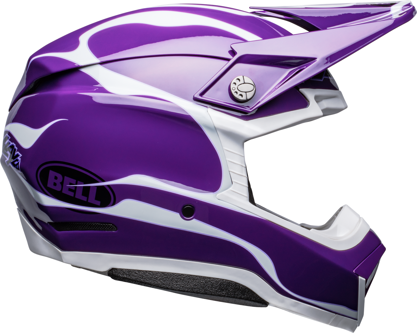 BELL LE MOTO-10 SPHERICAL SLAYCO PURPLE/WHITE HELMET