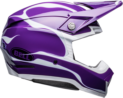 BELL LE MOTO-10 SPHERICAL SLAYCO PURPLE/WHITE HELMET