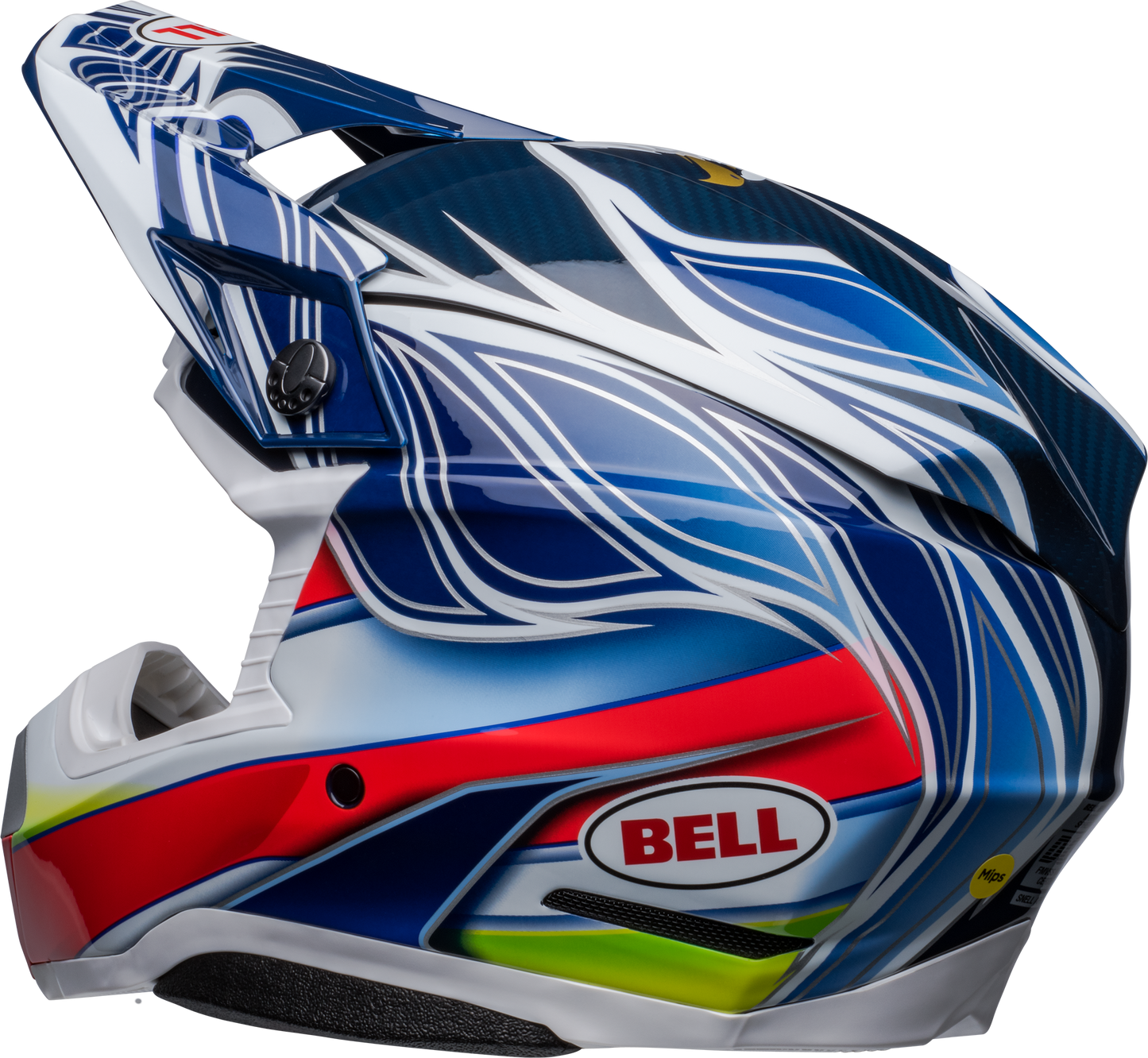 BELL MOTO-10 SPHERICAL TOMAC REPLICA BLUE/WHITE HELMET