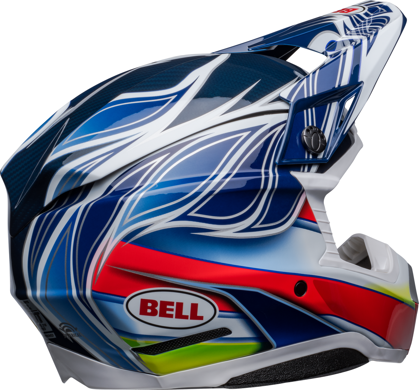 BELL MOTO-10 SPHERICAL TOMAC REPLICA BLUE/WHITE HELMET