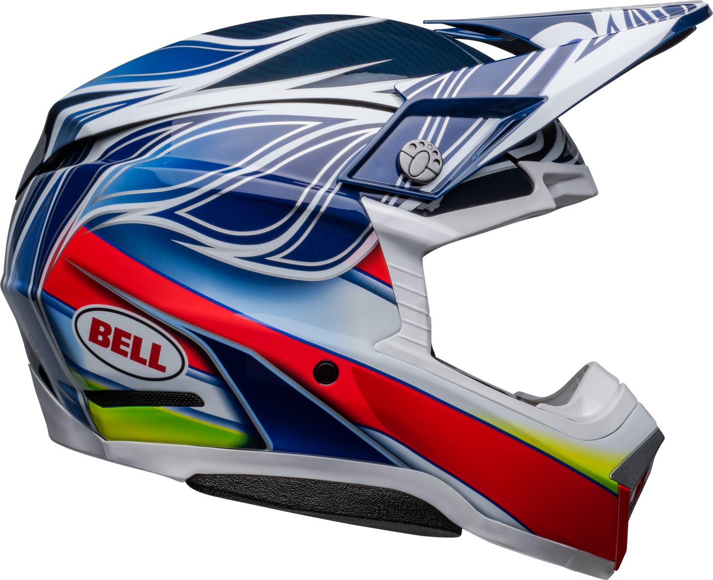 BELL MOTO-10 SPHERICAL TOMAC REPLICA BLUE/WHITE HELMET