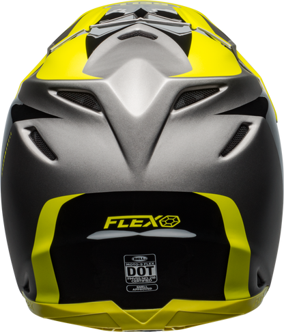 BELL MOTO-9 FLEX DIVISION MATTE/GLOSS BLACK/HI-VIZ/GREY HELMET