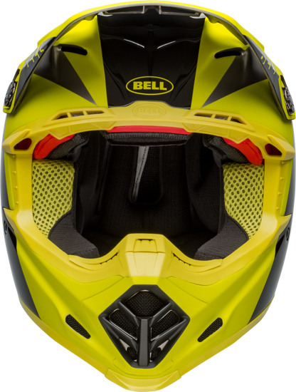 BELL MOTO-9 FLEX DIVISION MATTE/GLOSS BLACK/HI-VIZ/GREY HELMET