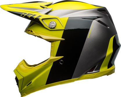 BELL MOTO-9 FLEX DIVISION MATTE/GLOSS BLACK/HI-VIZ/GREY HELMET