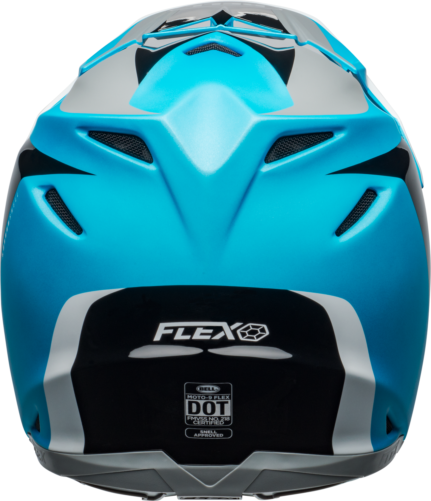 BELL MOTO-9 FLEX DIVISION MATTE/GLOSS WHITE/BLACK/BLUE HELMET