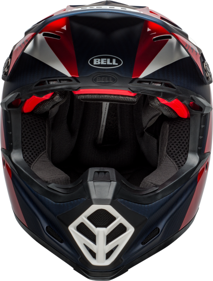 BELL MOTO-9 FLEX DIVISION MATTE/GLOSS WHITE/BLUE/RED HELMET