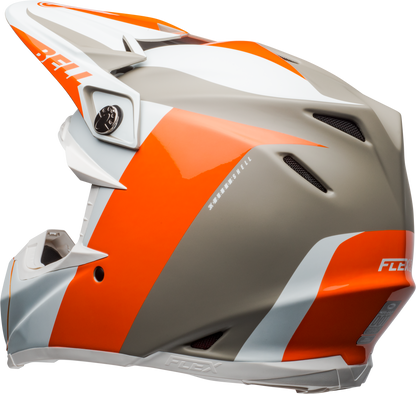 BELL MOTO-9 FLEX DIVISION MATTE/GLOSS WHITE/ORANGE/SAND HELMET