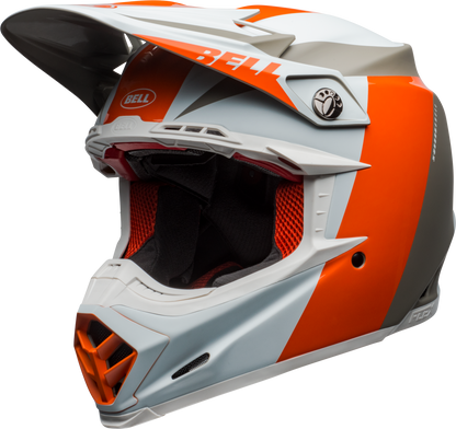 BELL MOTO-9 FLEX DIVISION MATTE/GLOSS WHITE/ORANGE/SAND HELMET