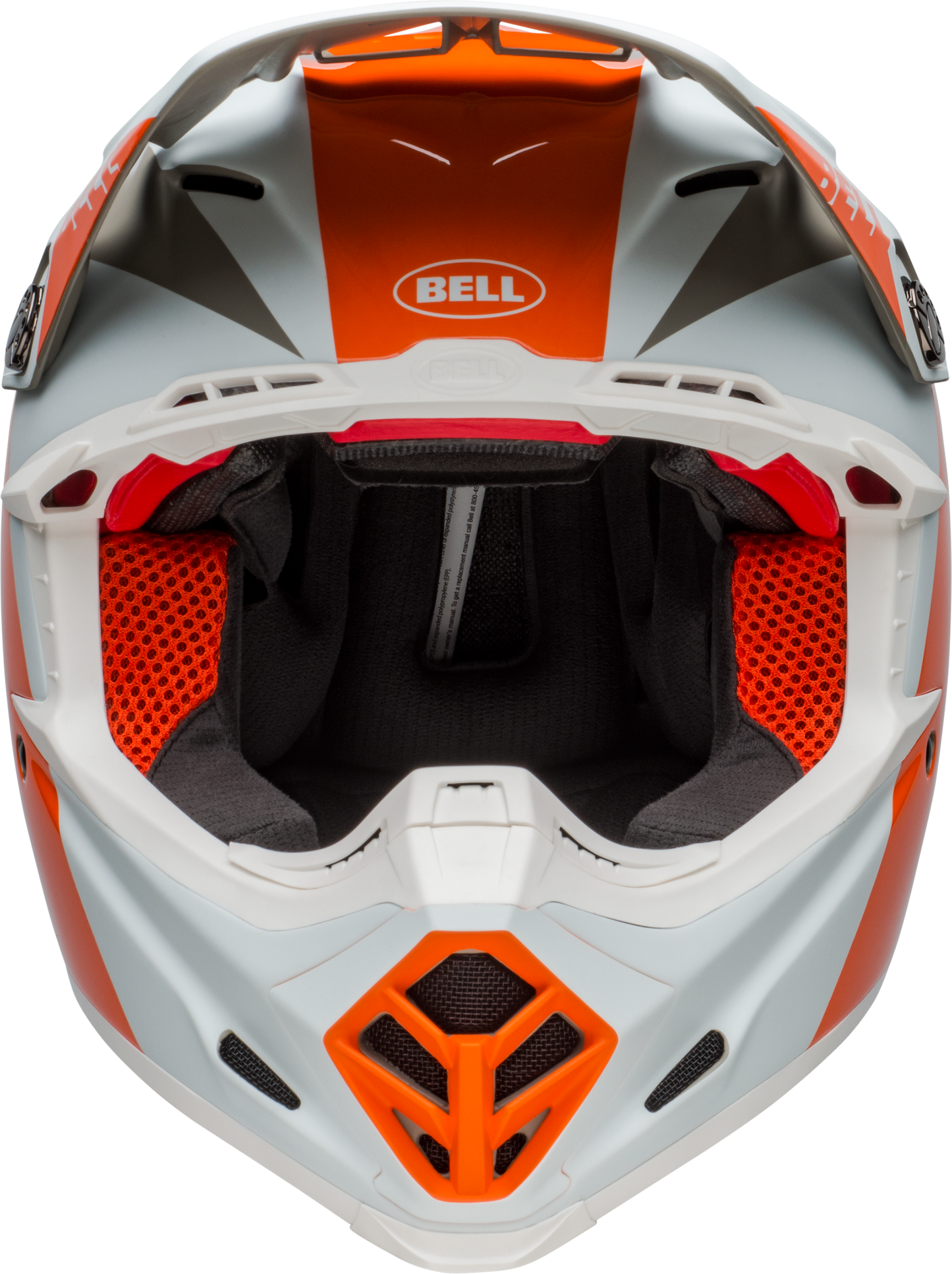 BELL MOTO-9 FLEX DIVISION MATTE/GLOSS WHITE/ORANGE/SAND HELMET