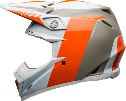 BELL MOTO-9 FLEX DIVISION MATTE/GLOSS WHITE/ORANGE/SAND HELMET