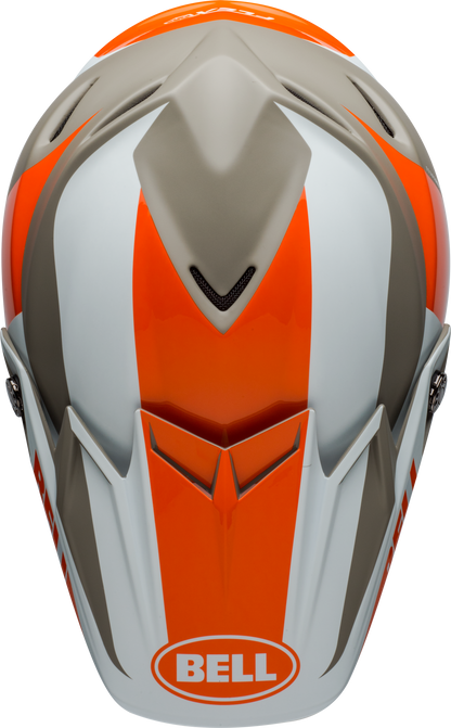 BELL MOTO-9 FLEX DIVISION MATTE/GLOSS WHITE/ORANGE/SAND HELMET