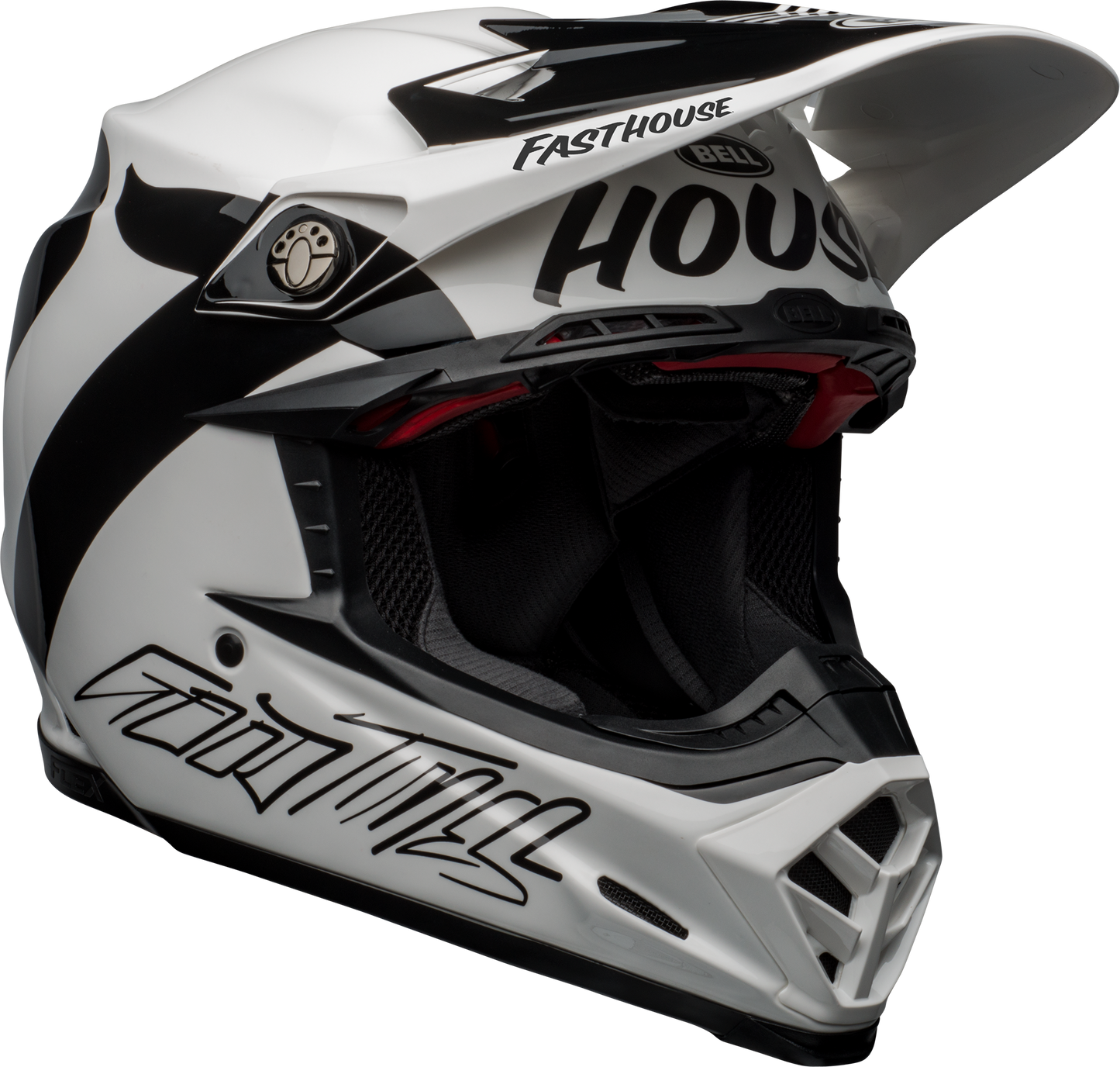 BELL MOTO-9 FLEX FASTHOUSE NEWHALL WHITE/BLACK HELMET