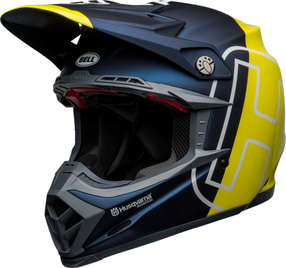 BELL MOTO-9 FLEX HUSKY GOTLAND MATTE/GLOSS BLUE/HI-VIZ HELMET