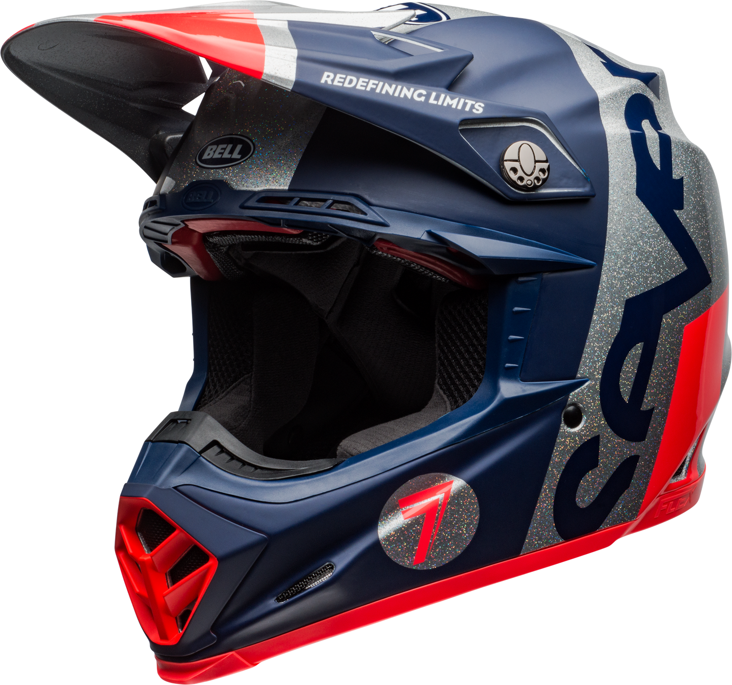 BELL MOTO-9 FLEX SEVEN GALAXY MATTE/GLOSS NAVY/SILVER HELMET