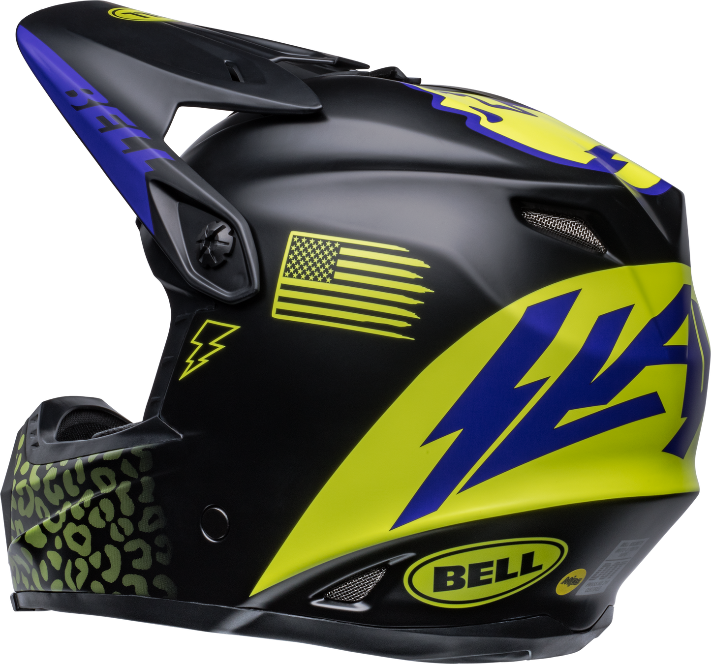 BELL 2024 MOTO-9 MIPS YOUTH SLAYCO MATTE BLACK/HI-VIZ YELLOW HELMET