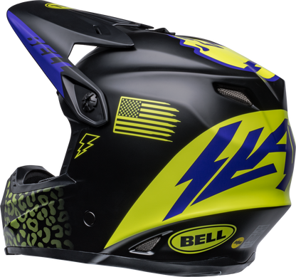 BELL 2024 MOTO-9 MIPS YOUTH SLAYCO MATTE BLACK/HI-VIZ YELLOW HELMET