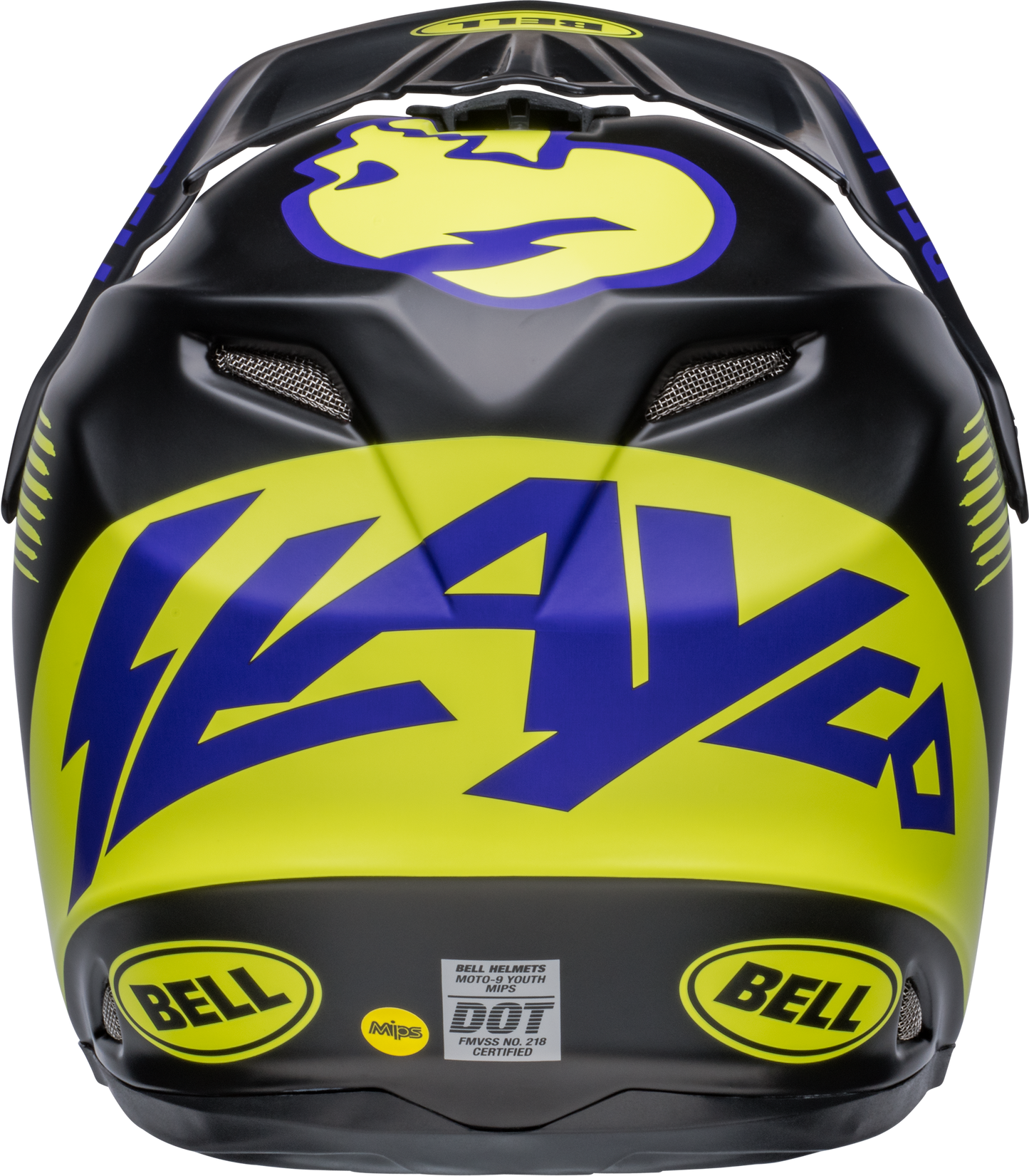 BELL 2024 MOTO-9 MIPS YOUTH SLAYCO MATTE BLACK/HI-VIZ YELLOW HELMET