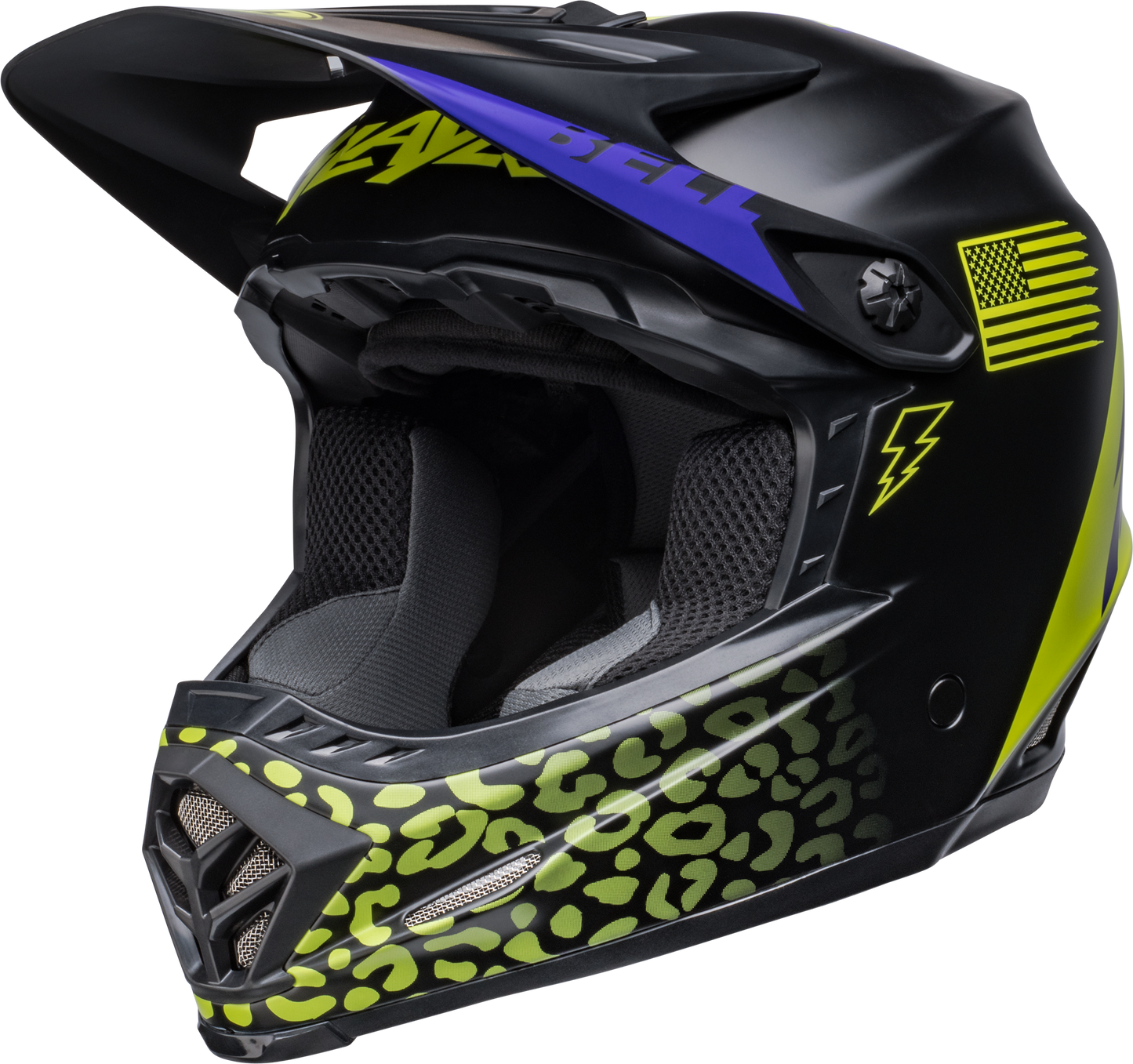 BELL 2024 MOTO-9 MIPS YOUTH SLAYCO MATTE BLACK/HI-VIZ YELLOW HELMET