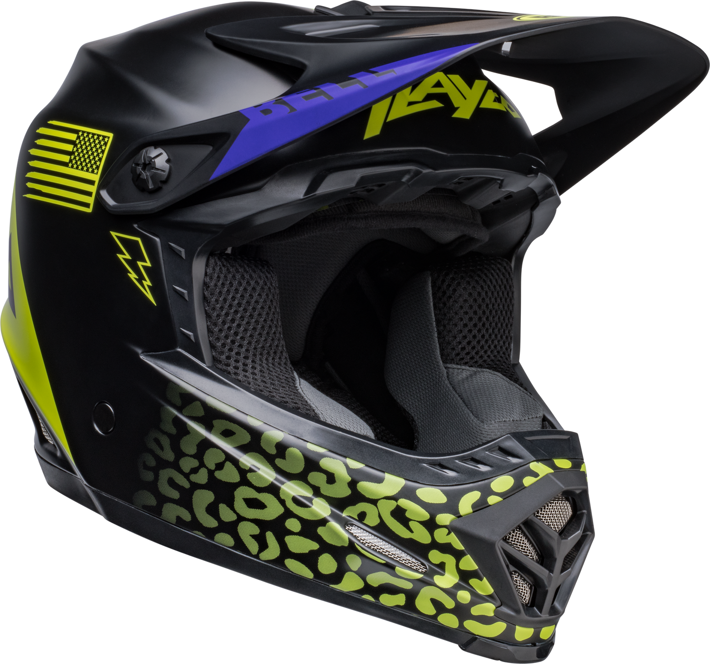 BELL 2024 MOTO-9 MIPS YOUTH SLAYCO MATTE BLACK/HI-VIZ YELLOW HELMET